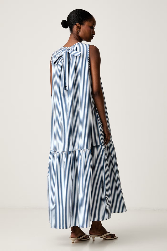Odzież Weekend Max Mara sukienka letnia bawełniana WKDCAPO 2625226031600 niebieski