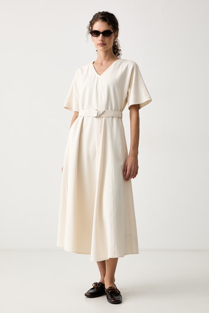 Weekend Max Mara Sukienka bawełniana WKDCALADIO 2625226011600 beżowy AW26