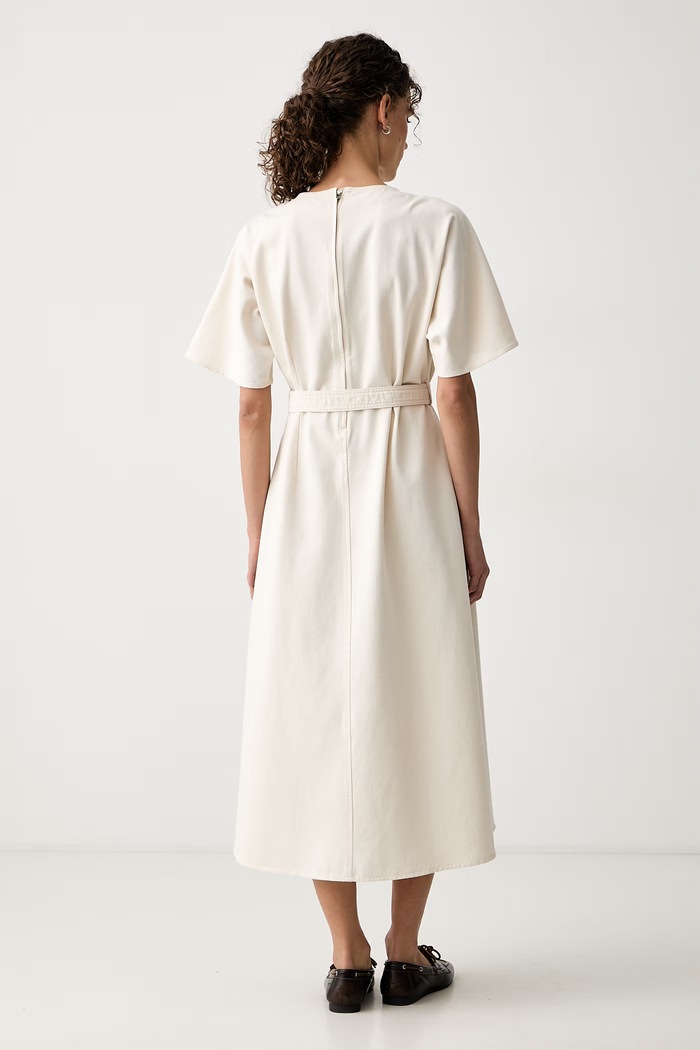 Odzież Weekend Max Mara Sukienka bawełniana WKDCALADIO 2625226011600 beżowy
