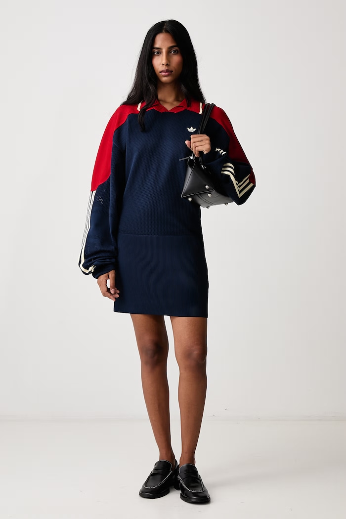 adidas Originals Sukienka gładka KR9599 granatowy AW26