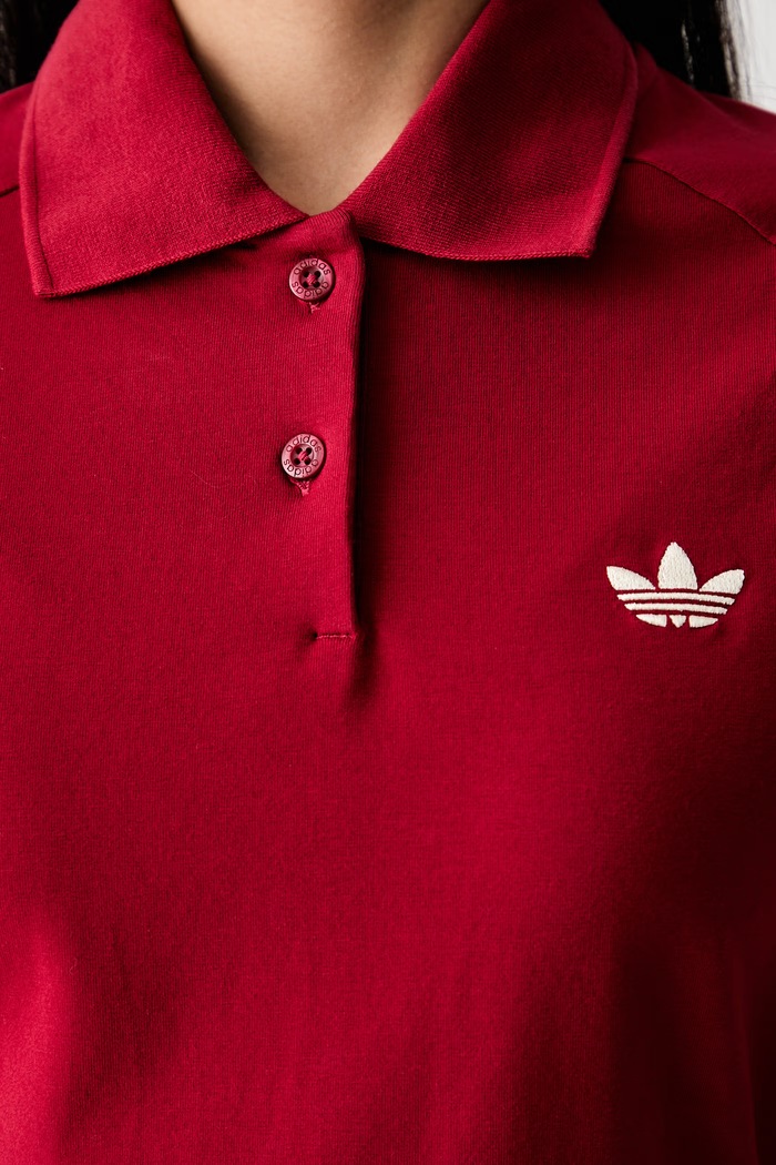 adidas Originals sukienka bawełniana z elastanem KU0511 czerwony