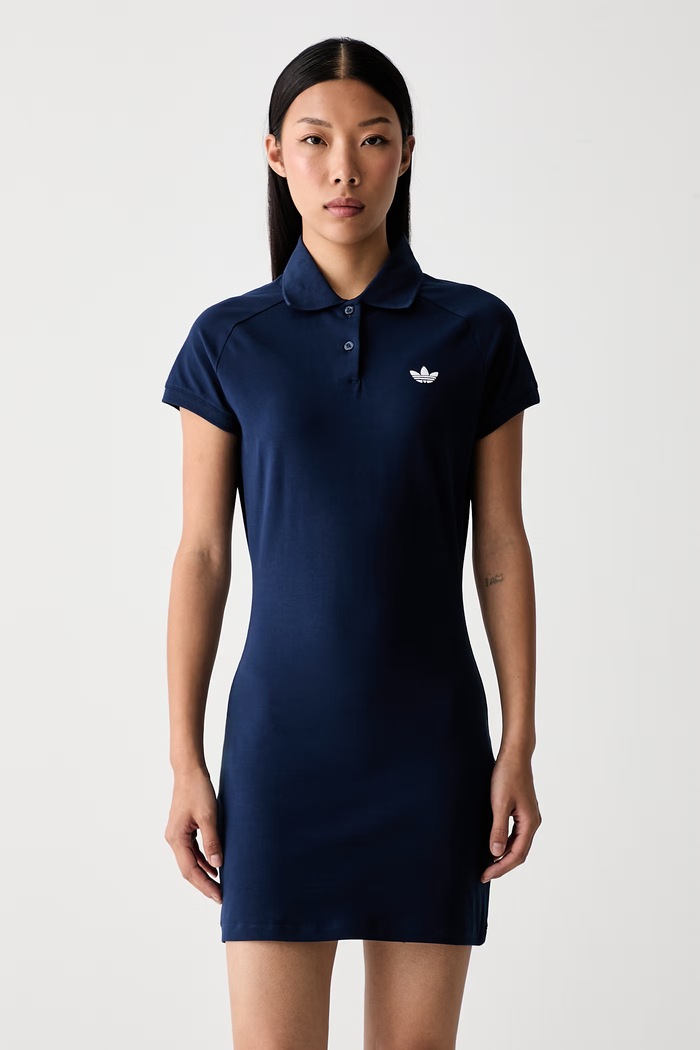 adidas Originals sukienka bawełniana z elastanem granatowy KU0510