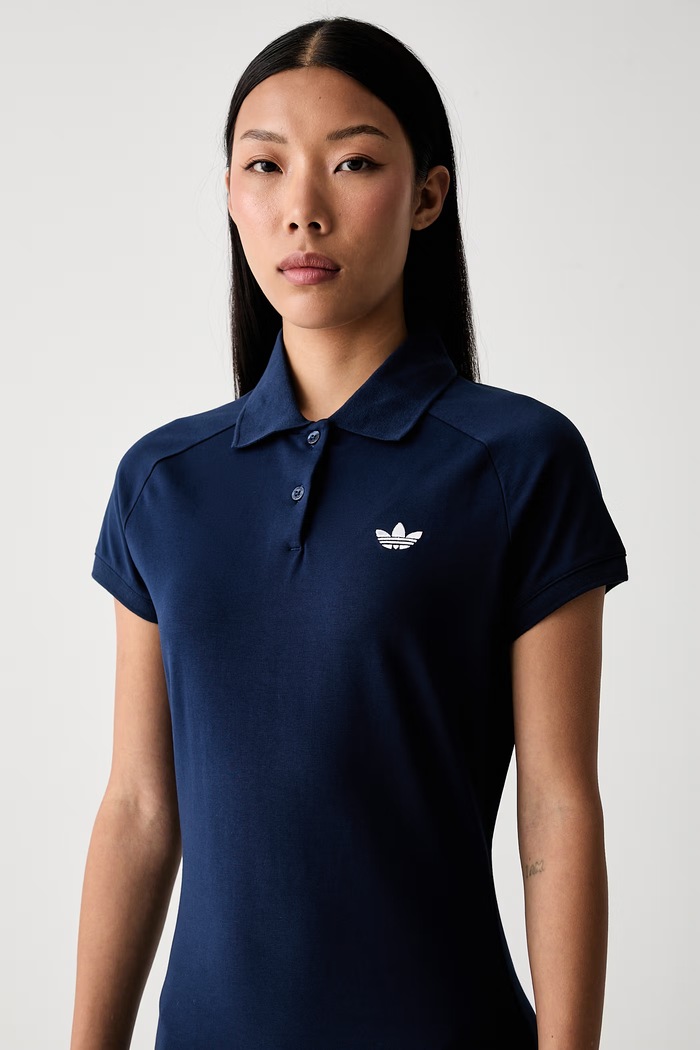 adidas Originals sukienka bawełniana z elastanem granatowy KU0510