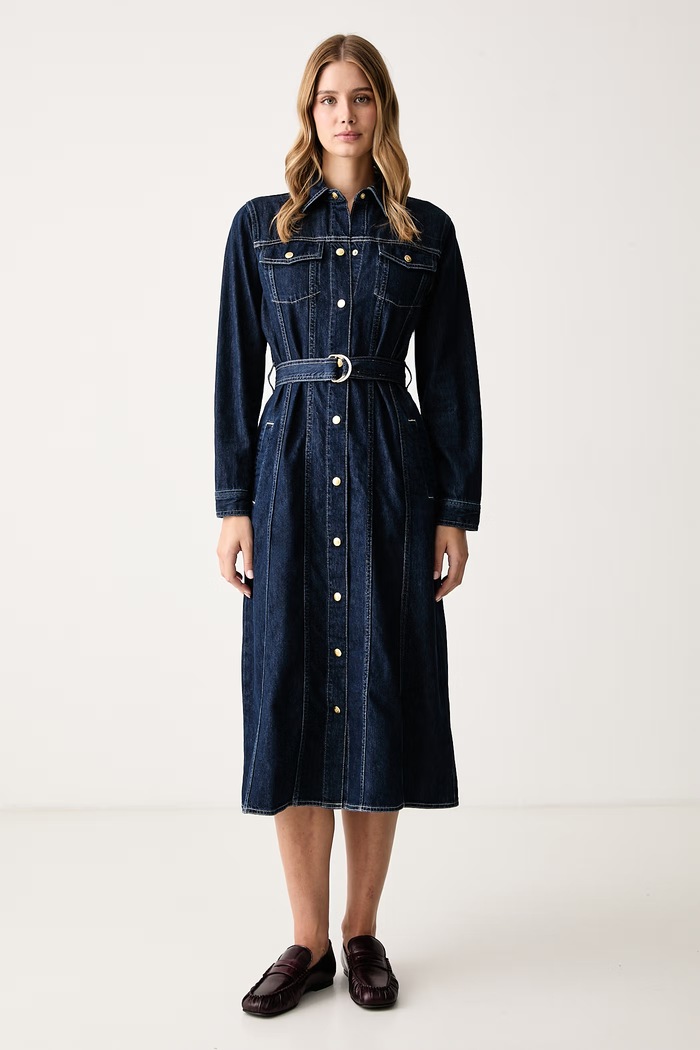 Gant Sukienka jeansowa granatowy 4503542