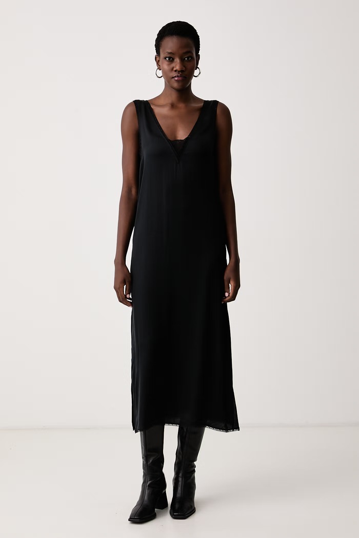 Zadig&Voltaire Haljina u stilu donjeg rublja RENZO crna WWDR02668