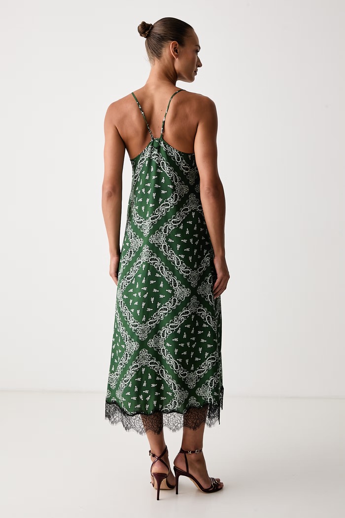Ρούχα Zadig&Voltaire Φόρεμα lingerie μεταξωτό RESPA WWDR02703 πράσινο