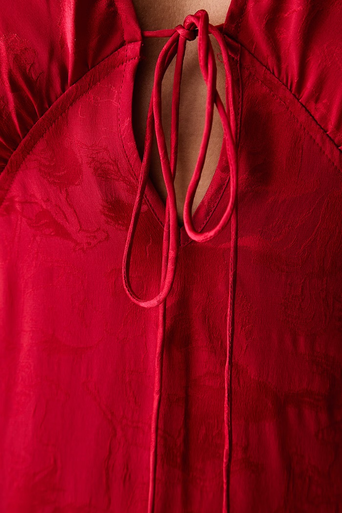 Asymetrické šaty hodvábne ROUNA Zadig&Voltaire červená WWDR02638