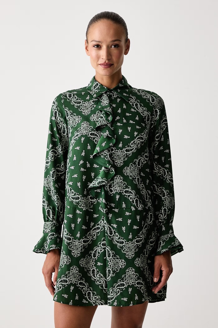 Zadig&Voltaire Haljina od svile RHELYNE zelena WWDR02702
