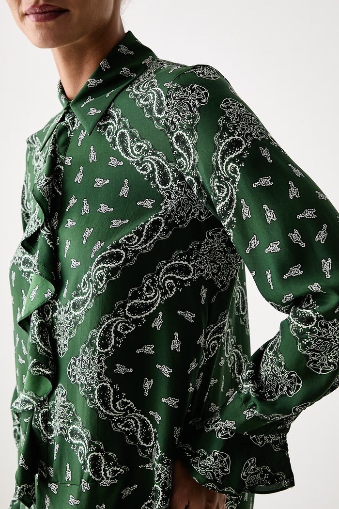 Haljina od svile RHELYNE Zadig&Voltaire WWDR02702 zelena