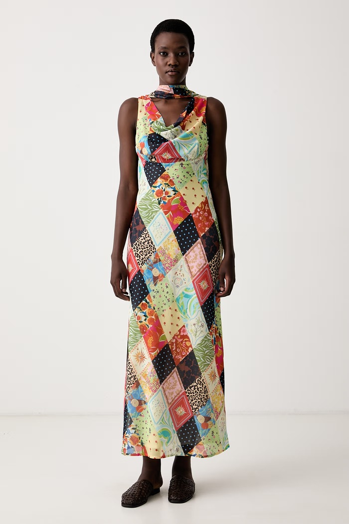 Never Fully Dressed sukienka rozkloszowana multicolor NFDDR3559