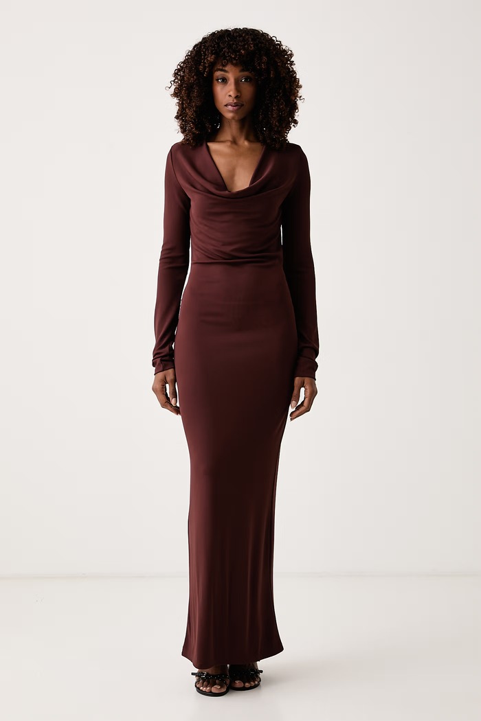 Patrizia Pepe sukienka bodycon brązowy 8A0301.J0063