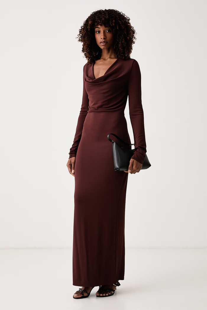 Patrizia Pepe sukienka bodycon 8A0301.J0063 brązowy AW26