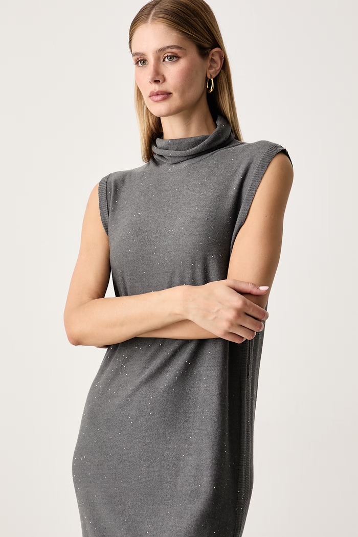 Sukienka sweterkowa Patrizia Pepe 8A0029.KK008 szary