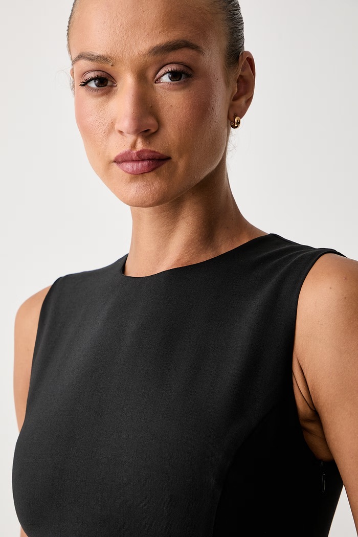 Pinko haljina s dodatkom vune crna 107587.A3G3