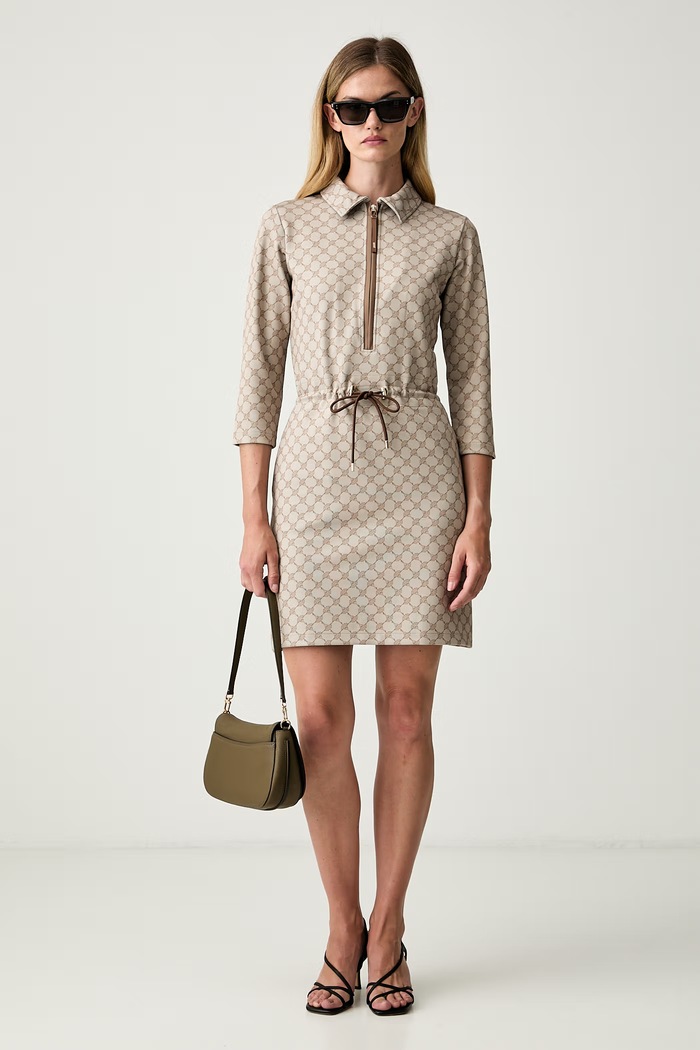 Joop! sukienka z bawełną 30103988 beżowy AW26
