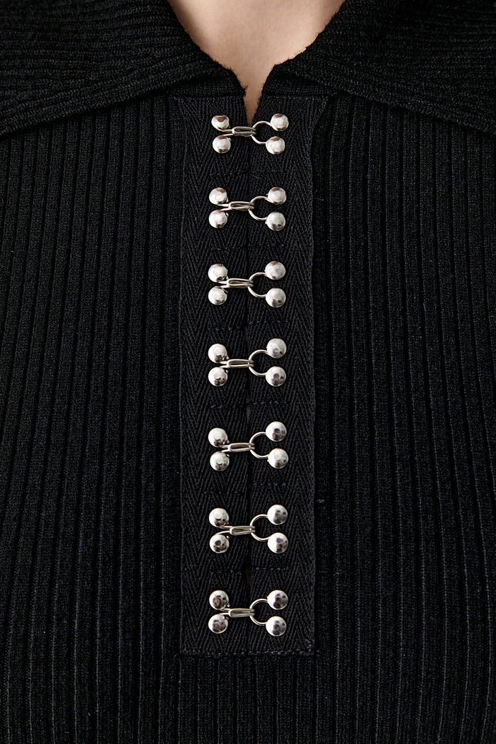 Karl Lagerfeld Jeans sukienka sweterkowa z wiskozą B3W13008 czarny