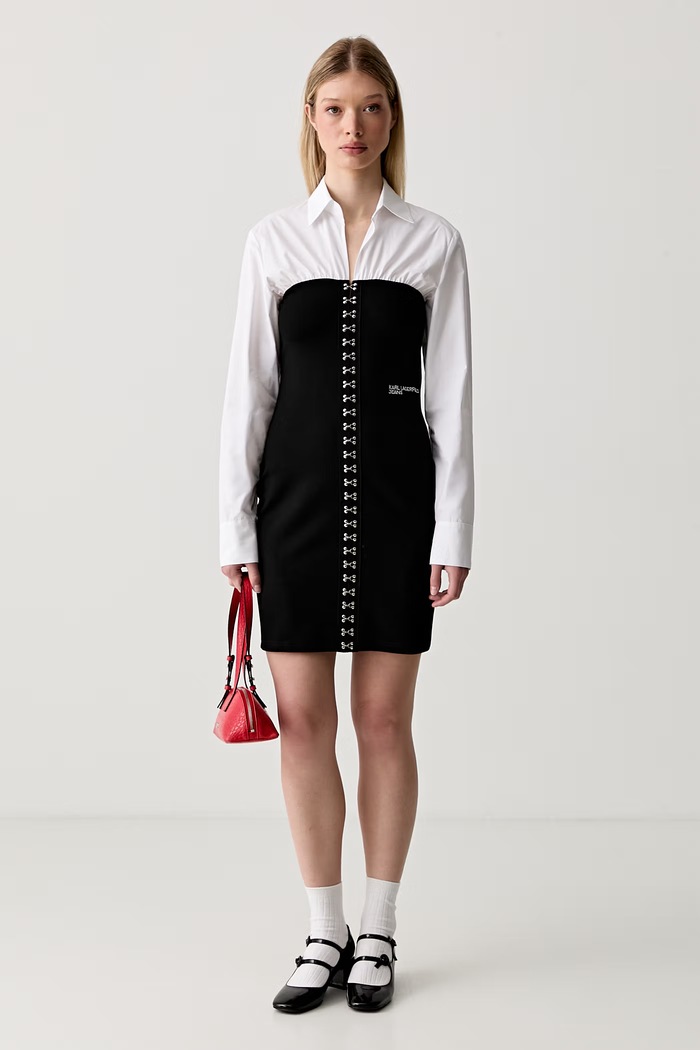 Karl Lagerfeld Jeans šaty B3W13050 černá AW26