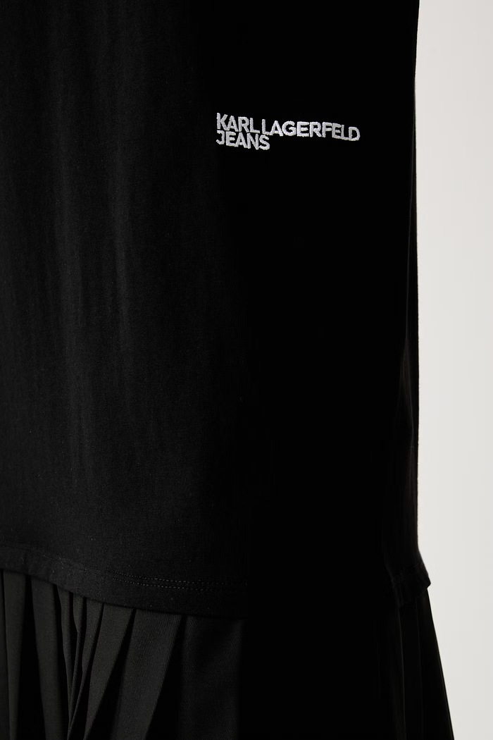 Karl Lagerfeld Jeans šaty bavlnené B3W13014 čierna
