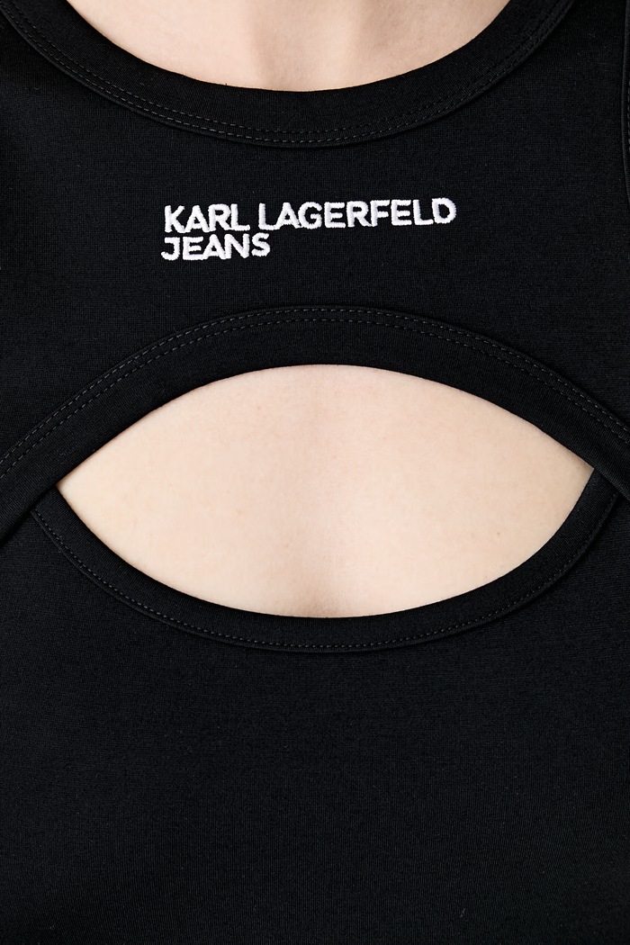 Karl Lagerfeld Jeans sukienka z wiskozą B3W13012 czarny