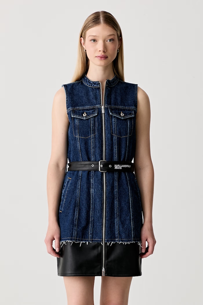 Karl Lagerfeld Jeans sukienka jeansowa granatowy B3W13007