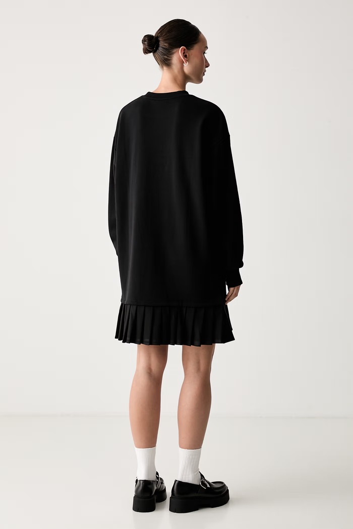 Abbigliamento Karl Lagerfeld Jeans vestito oversize in cotone B3W13005 nero