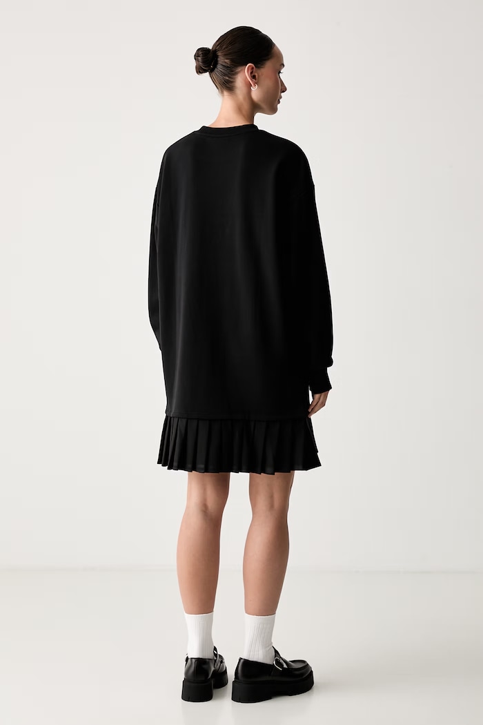 Abbigliamento Karl Lagerfeld Jeans vestito oversize in cotone B3W13005 nero