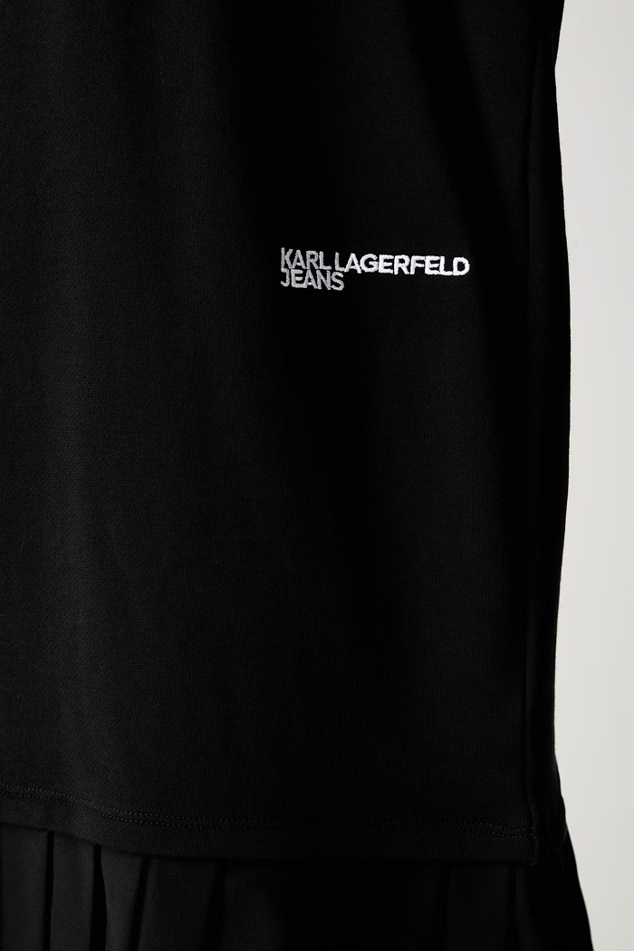 Karl Lagerfeld Jeans vestito oversize in cotone B3W13005 nero