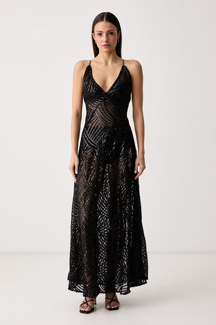 Bardot Sukienka bieliźniana HARPER czarny 60635DB
