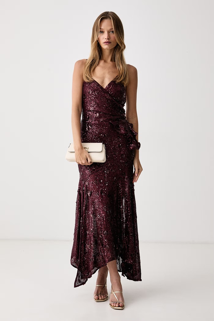 Bardot Sukienka SORREL 60571DB1 bordowy AW26