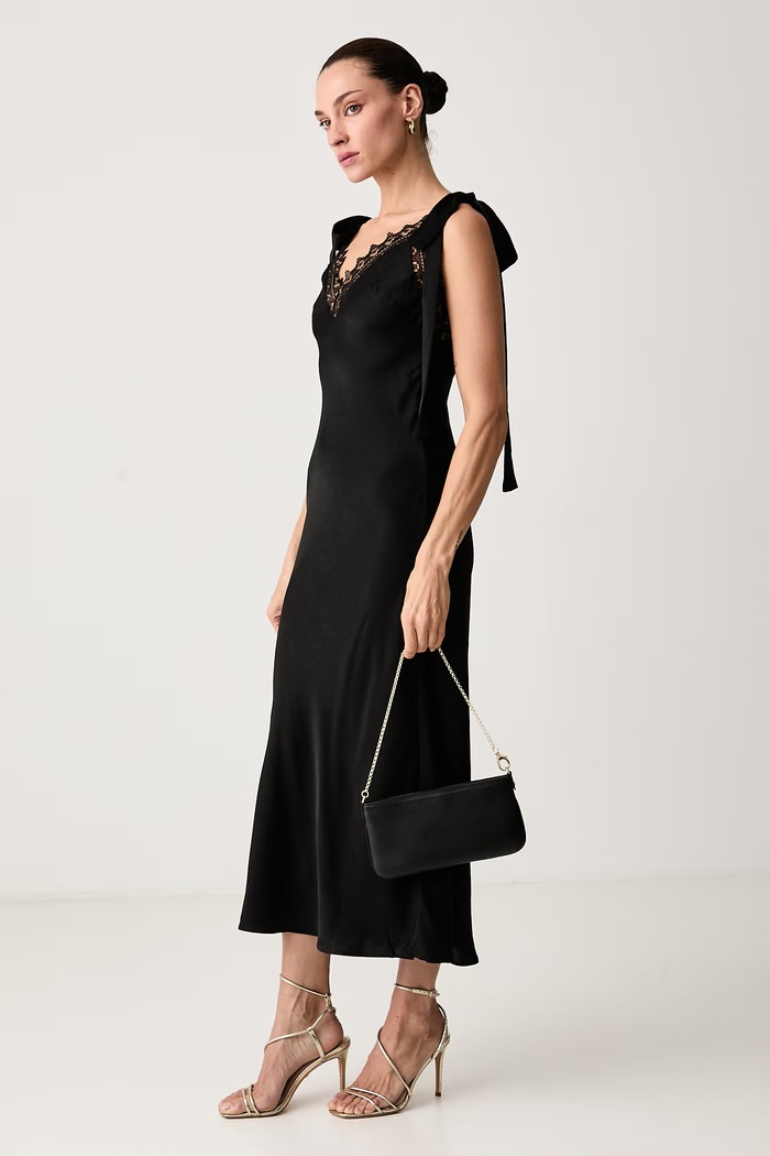 Bardot Sukienka bieliźniana LYDIA 60734DB czarny AW26
