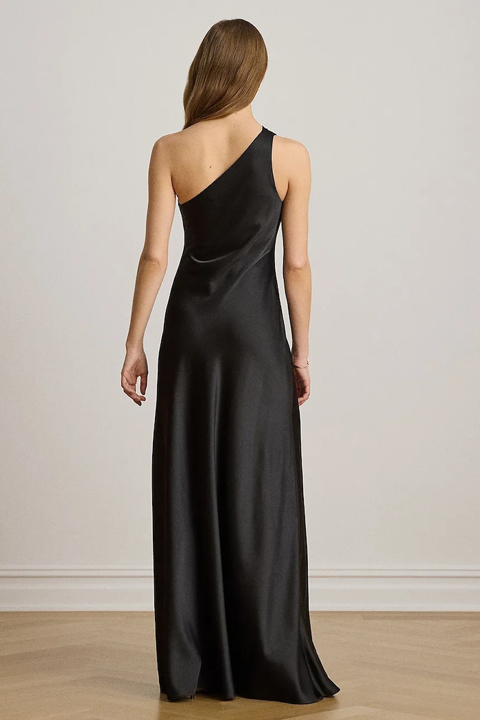 Lauren Ralph Lauren sukienka asymetryczna 253P14047 czarny AW26