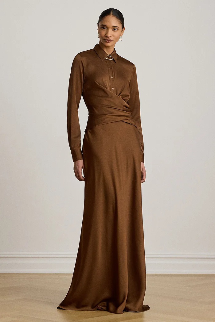 Lauren Ralph Lauren sukienka brązowy 253P13736