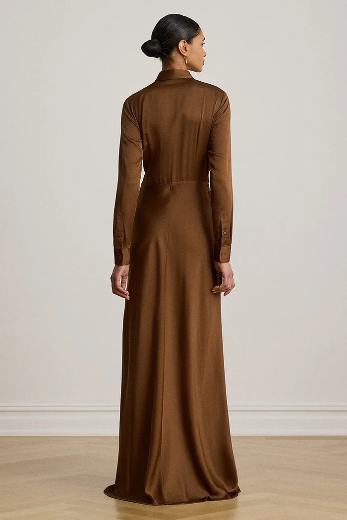 Lauren Ralph Lauren sukienka 253P13736 brązowy AW26