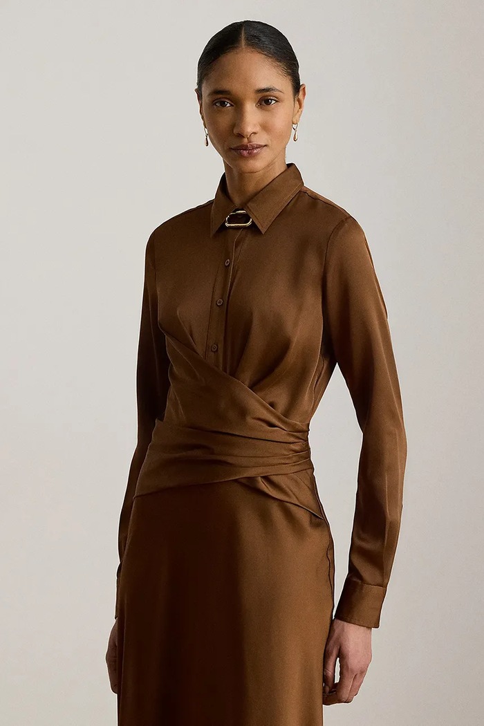 Odzież Lauren Ralph Lauren sukienka 253P13736 brązowy