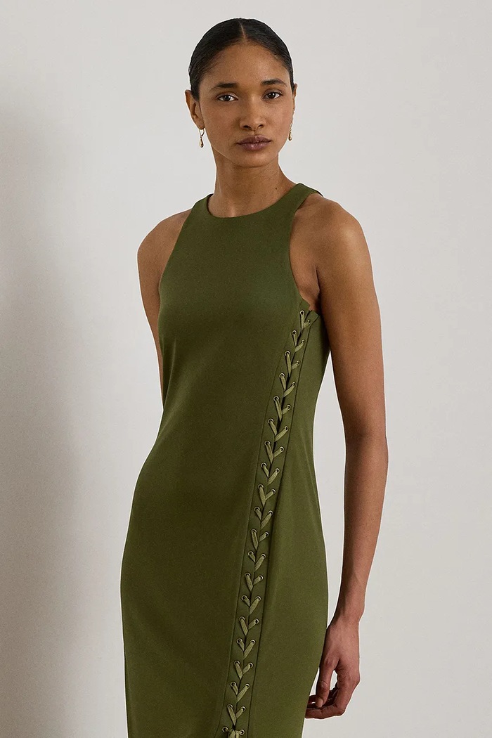 Ρούχα Lauren Ralph Lauren καλοκαιρινό 253P13709 πράσινο