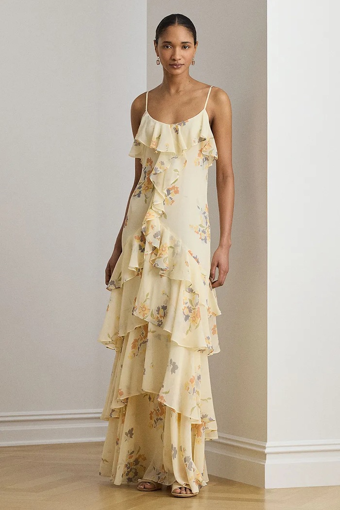 Lauren Ralph Lauren rozšířené šaty béžová 253B24688
