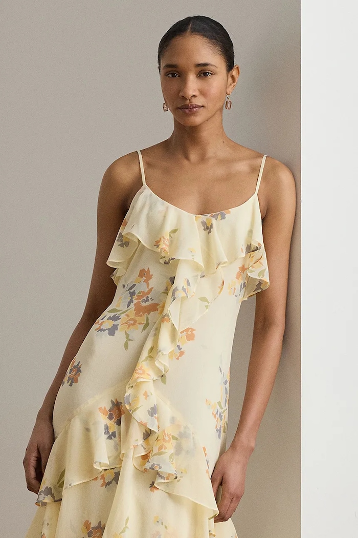Oblečení Lauren Ralph Lauren rozšířené šaty 253B24688 béžová
