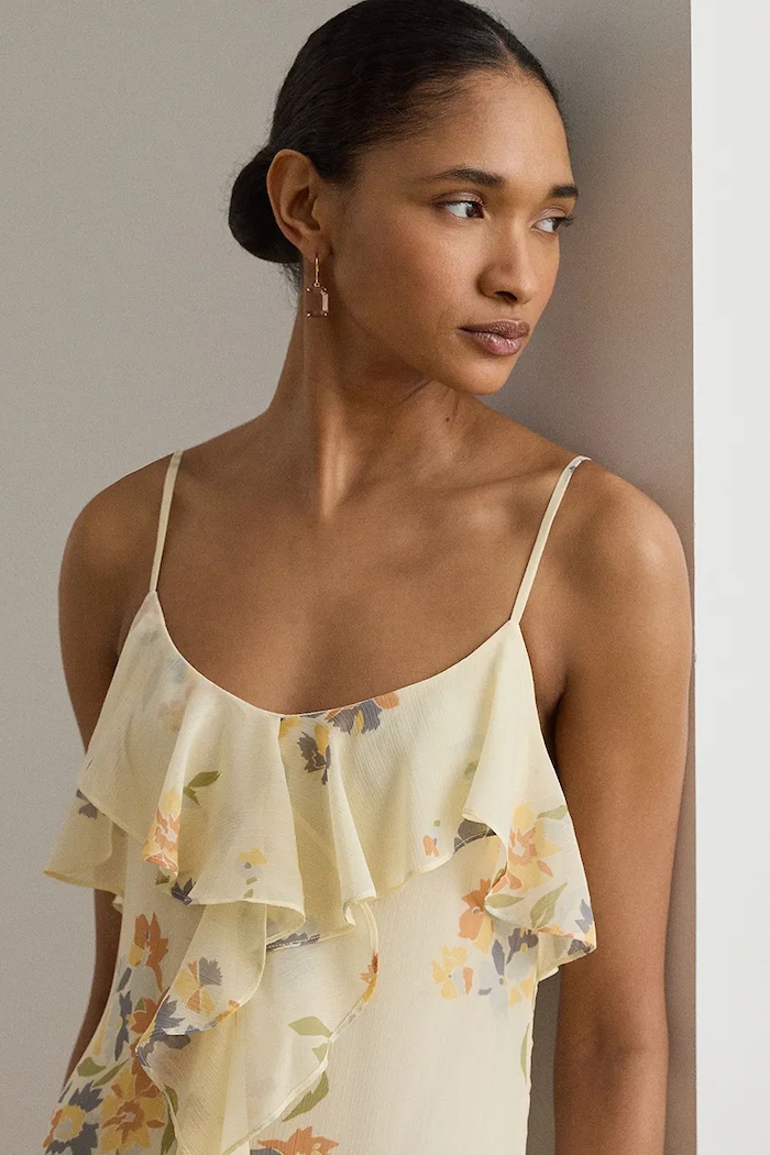 Lauren Ralph Lauren rozšířené šaty béžová 253B24688