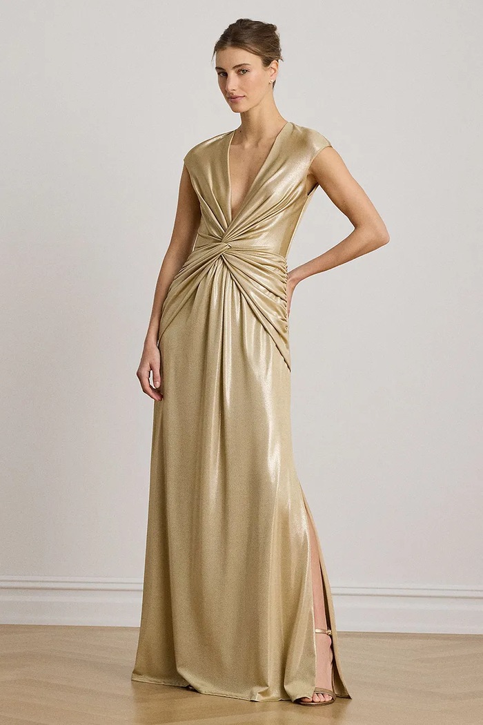 Lauren Ralph Lauren sukienka beżowy 253P13998