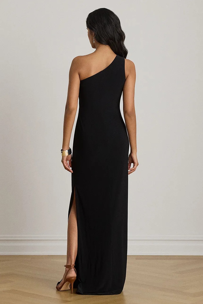Lauren Ralph Lauren sukienka asymetryczna 253P13865 czarny AW26