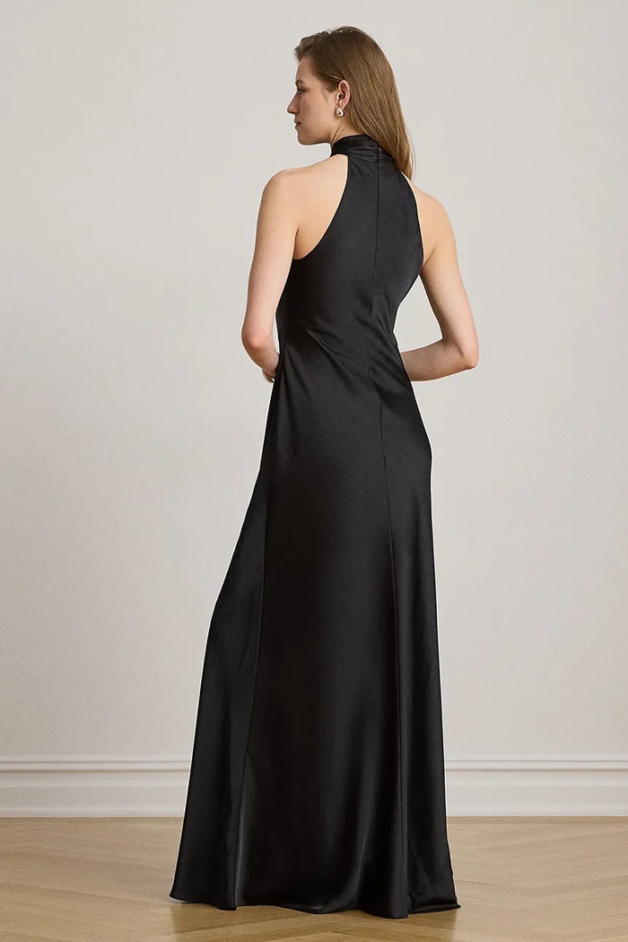 Lauren Ralph Lauren sukienka halter 253P13849 czarny AW26