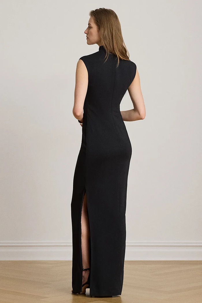 Lauren Ralph Lauren φόρεμα με βισκόζη 253P13841 μαύρο AW26
