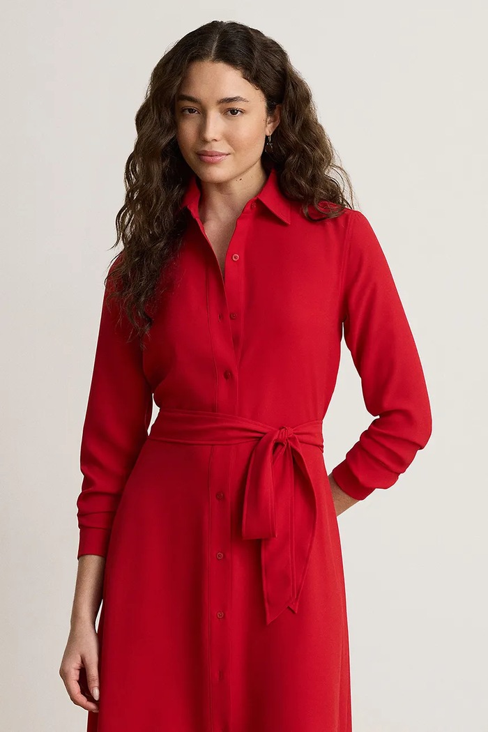 Odzież Lauren Ralph Lauren Sukienka rozkloszowana 200P14803 czerwony