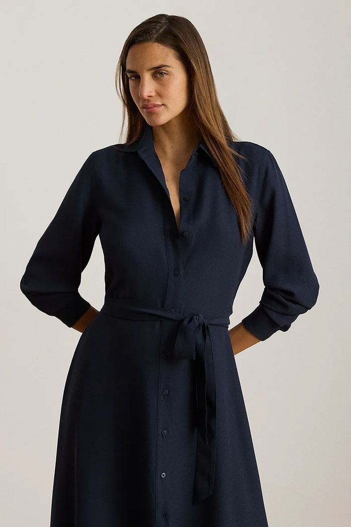 Дрехи Lauren Ralph Lauren разкроена рокля 200P14803 тъмносин