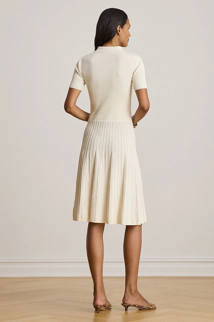 Lauren Ralph Lauren sukienka z wiskozą 200P14049 beżowy AW26
