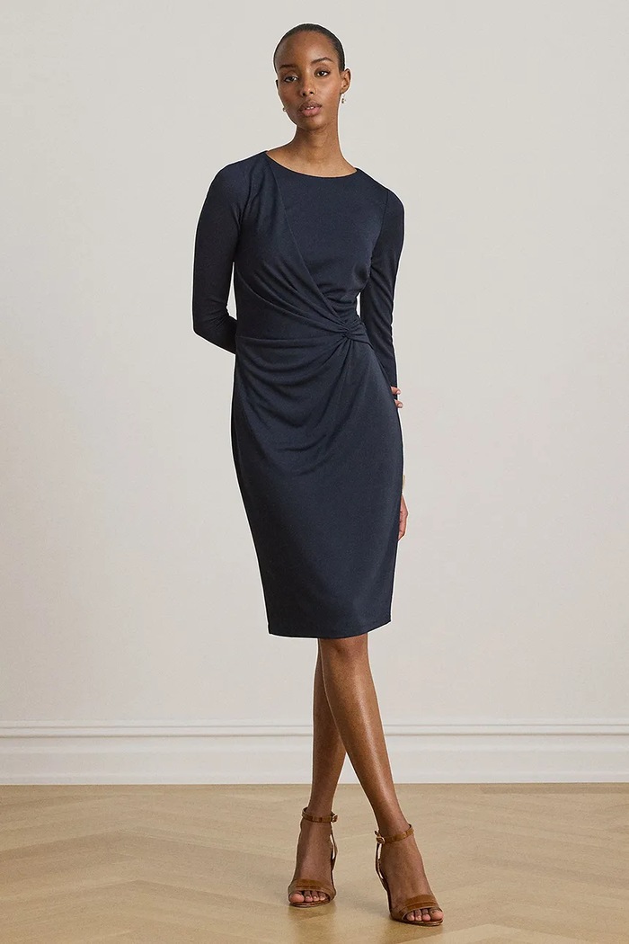 Lauren Ralph Lauren sukienka granatowy 200P14033