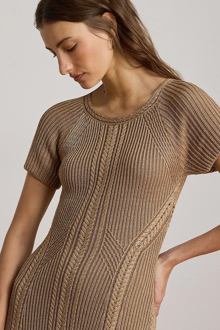 Lauren Ralph Lauren φόρεμα με βισκόζη πράσινο 200P13816