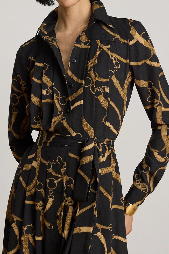 Lauren Ralph Lauren sukienka rozkloszowana czarny 200P13730