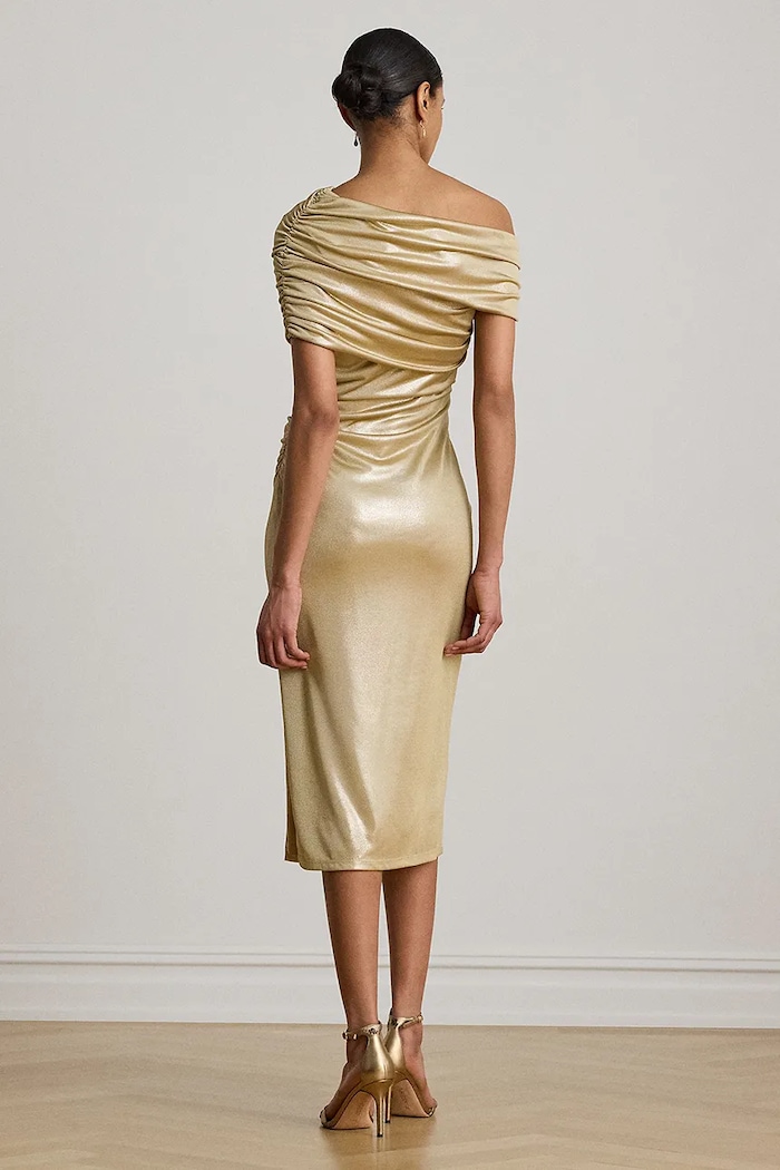 Lauren Ralph Lauren sukienka bodycon 253P13991 beżowy AW26