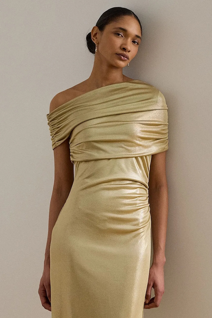 Odzież Lauren Ralph Lauren sukienka bodycon 253P13991 beżowy